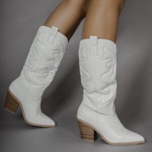 BOTA VAQUERA ELK1 BLANCA